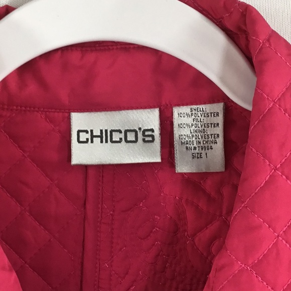 ”CHICO’S LIGHTWEIGHT ROSE QUILTED JACKET” - Picture 3 of 9